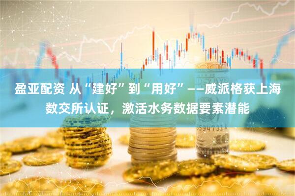 盈亚配资 从“建好”到“用好”——威派格获上海数交所认证，激活水务数据要素潜能